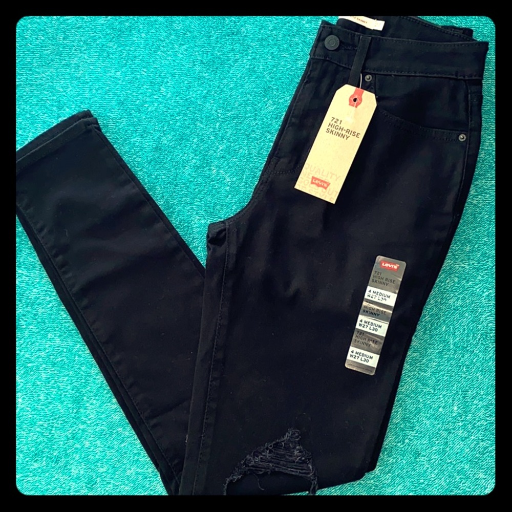 Levi high rise skinny jeans NWT size 27 - Picture 2 of 7